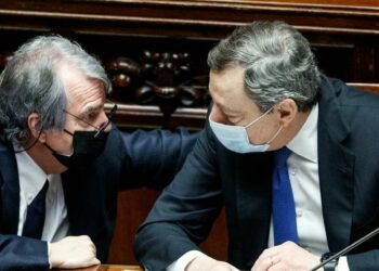 Mario Draghi e Renato Brunetta (LaPresse)