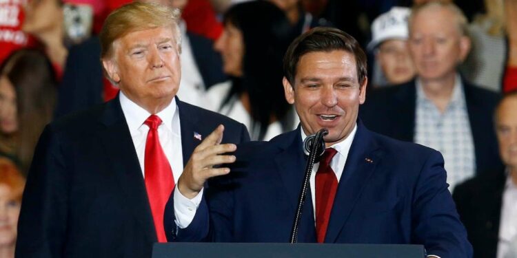 Donald Trump con Ron DeSantis