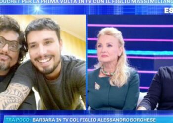 Barbara Bouchet e i figli Alessandro e Massimiliano