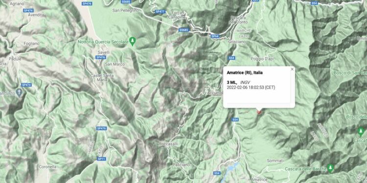 Terremoto vicino Amatrice