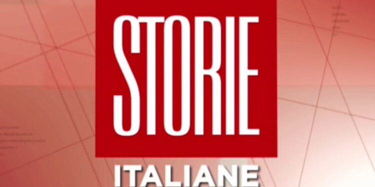 Il logo di Storie Italiane, screen da Twitter