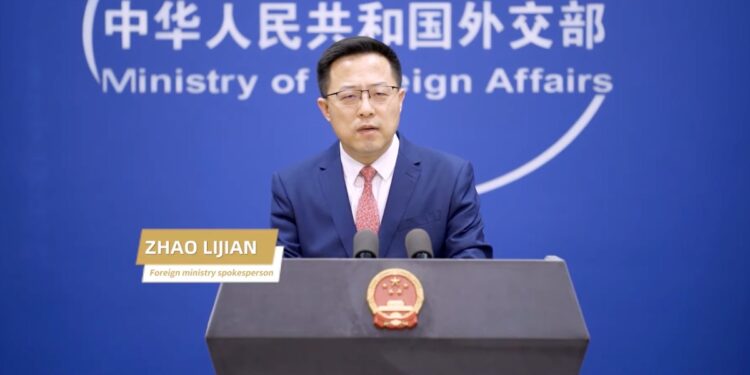 Zhao Lijian, portavoce ministero Esteri Cina