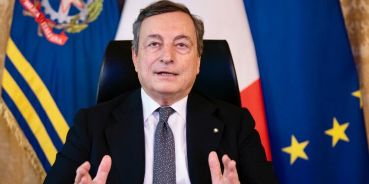 Draghi in videconferenza