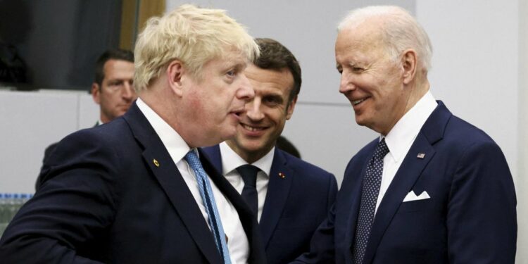 Johnson, Biden, Macron