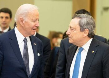 Il presidente Usa Joe Biden con Mario Draghi, presidente del Consiglio (LaPresse)