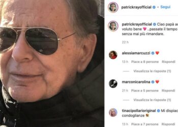 Morto il padre di Patrick Pugliese (Instagram)