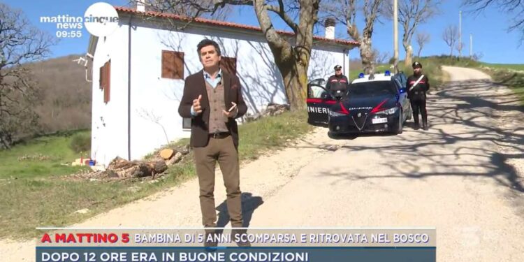 Mattino5 e il caso della bimba sparita nei boschi di Campobasso