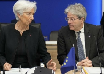 Christine Lagarde e Paolo Gentiloni (Lapresse)