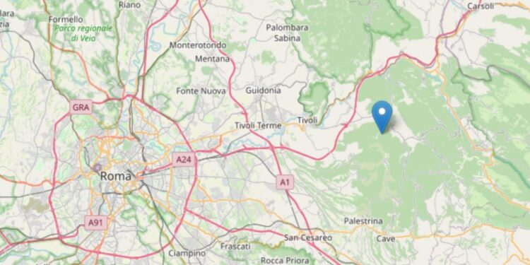 Terremoto oggi in provincia di Roma