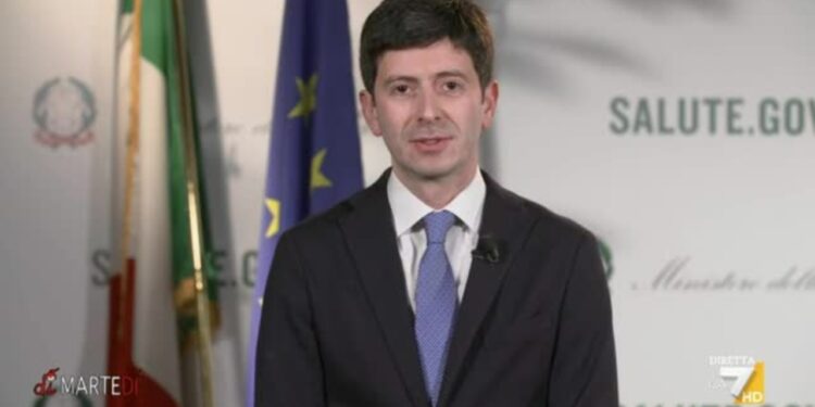 Il ministro della Salute, Roberto Speranza, a DiMartedì