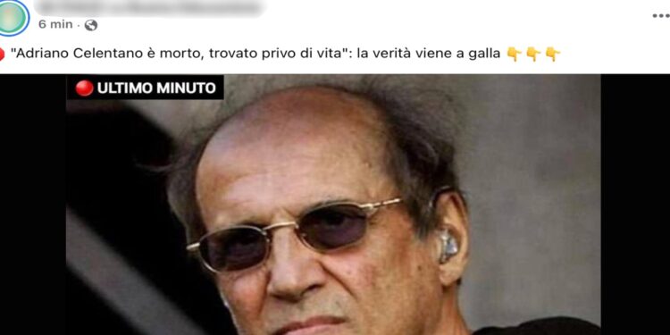 Adriano Celentano e l'ennesima fake news sulla sua morte