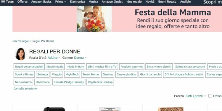 Festa della mamma 2022, lo shop di Amazon