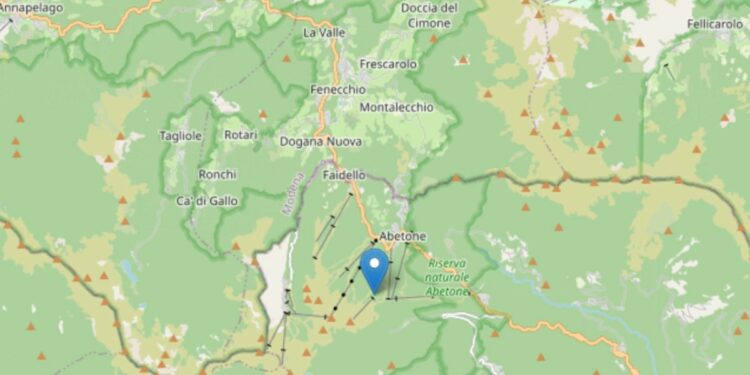 Terremoto oggi a Pistoia, Ingv