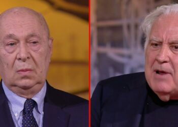 Paolo Mieli e Michele Santoro (Piazzapulita, 2022)