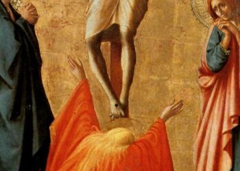 Masaccio, Crocifissione (particolare; 1426)