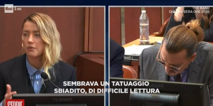 Amber Heard e Johnny Depp (Storie Italiane, 2022)