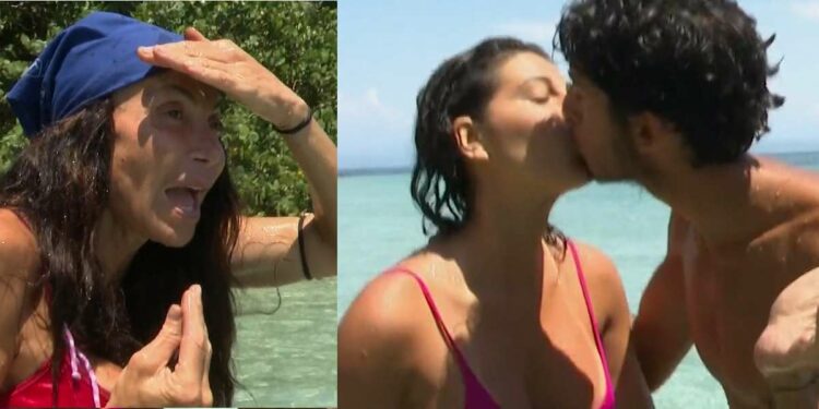 Maria Laura De Vitis e Alessandro, bacio all'Isola dei famosi 2022