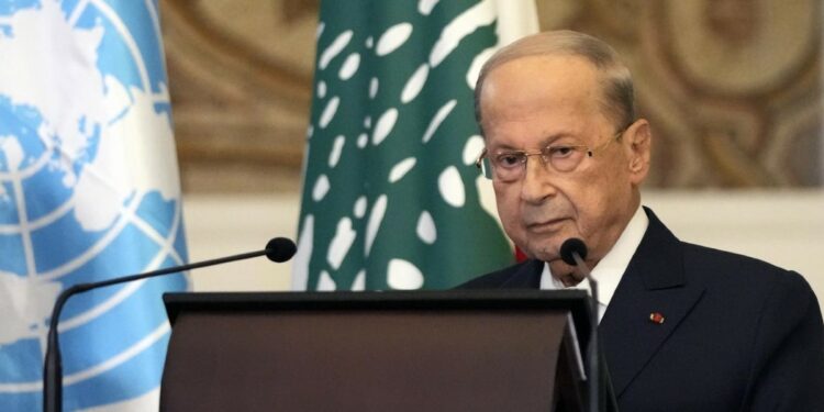 Il presidente del Libano Michel Aoun (LaPresse)