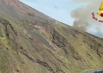 Incendio a Stromboli (Foto: Twitter, Vigili del Fuoco)