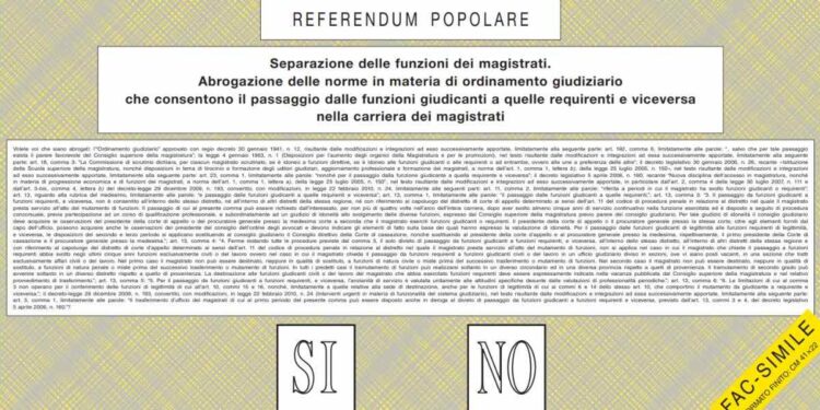 referendum giustizia quesito 3 scheda gialla