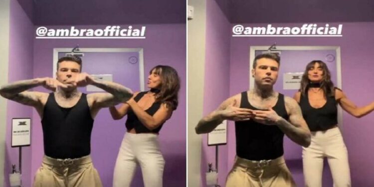 Ambra Angiolini e Fedez, balletto X Factor