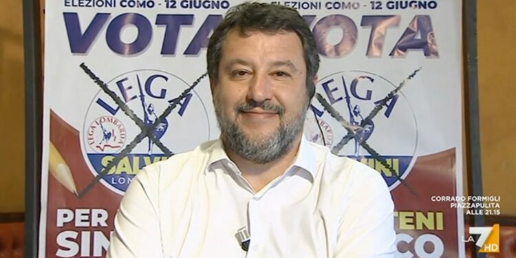 Matteo Salvini a L'Aria che tira, su La7