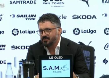 Gattuso, conferenza stampa Valencia, screen Gazzetta dello Sport