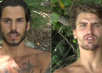 Lo scontro tra Luca Daffrè e Gennaro Auletto all'Isola dei Famosi (foto: web)