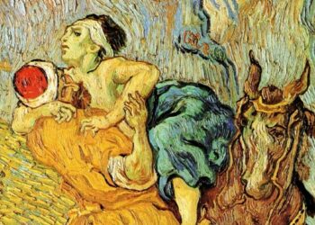 Vincent Van Gogh, Il buon Samaritano (1890, particolare)