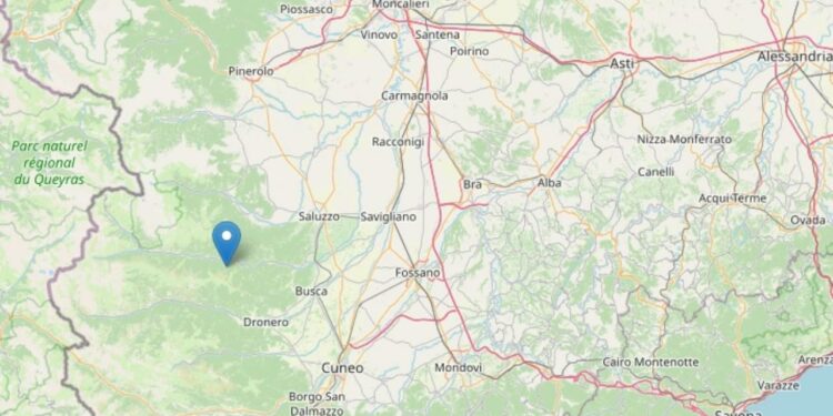 Terremoto oggi Cuneo, domenica 26 giugno 2022 (foto: INGV)