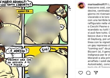 Mario Adinolfi e la vignetta choc contro di lui