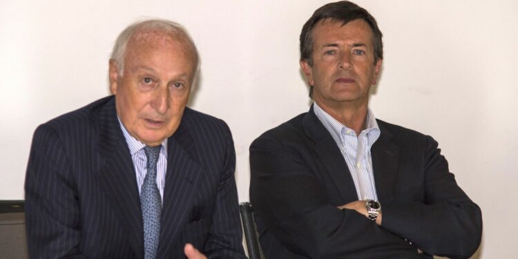 Miro Radici con il sindaco di Bergamo Giorgio Gori (Foto: 2017, LaPresse)