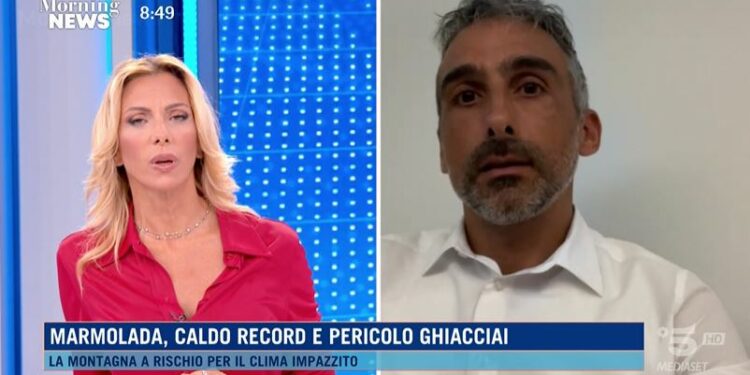 Testimone ghiacciaio Marmolada a Morning News