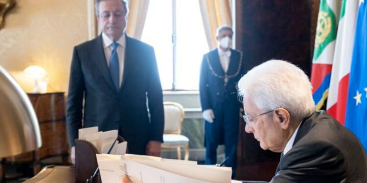 Draghi con Mattarella