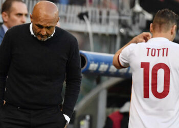 Luciano Spalletti e Francesco Totti ai tempi della Roma