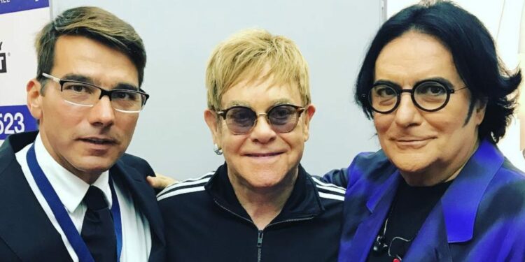 Roberto Anselmi Fiacchini con Elton John e Renato Zero (Foto: 2017, Instagram)