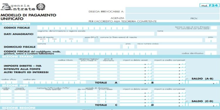 Modello f24 unico