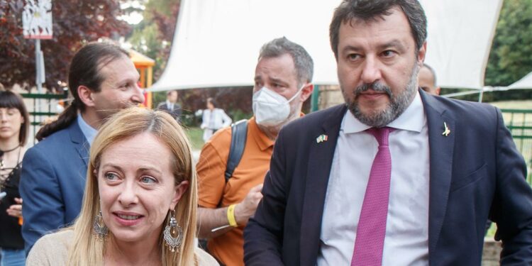 Giorgia Meloni e Matteo Salvini