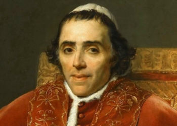 Jacques-Luis David, Ritratto di Papa Pio VII (1805, particolare)