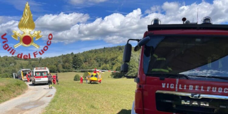 Incidente a Montezemolo, 20 agosto 2022 (foto: Vigili del Fuoco)