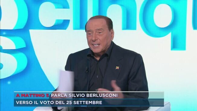 Silvio Berlusconi a Mattino 5