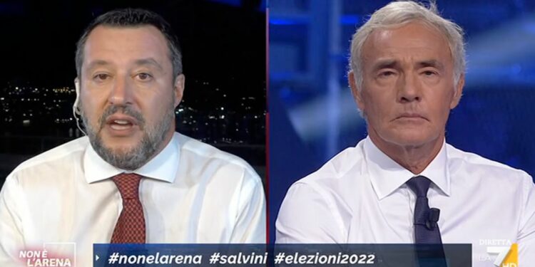 Matteo Salvini a Non è l'Arena