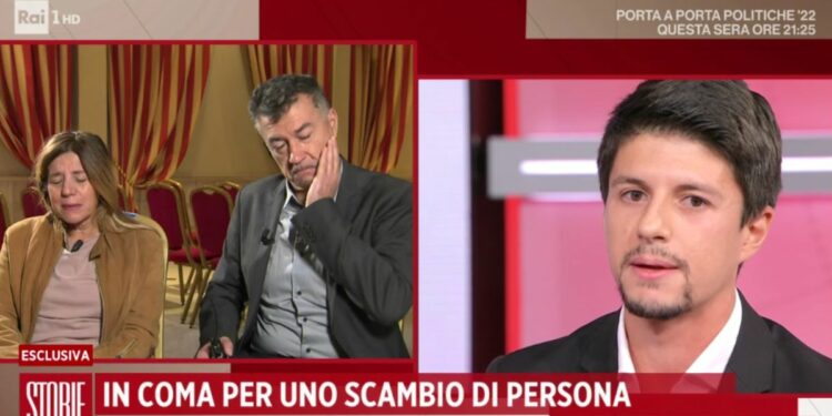 La famiglia di Davide Ferrerio. (Rai 1, diretta Storie Italiane)