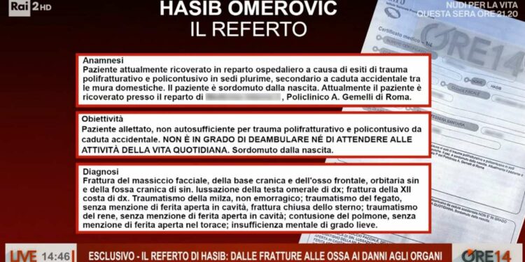 Hasib Omerovic, il referto a Ore 14