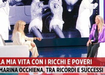 Marina Occhiena, fotogramma da Storie Italiane (2022)