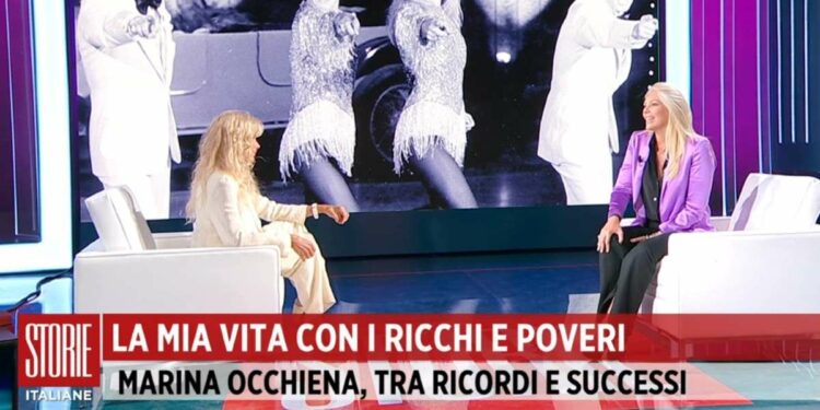 Marina Occhiena, fotogramma da Storie Italiane (2022)