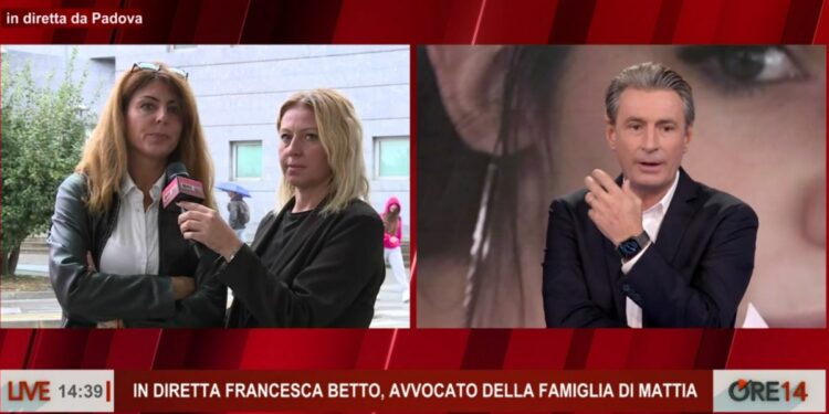 L'avvocata Francesca Betto, legale della famiglia di Mattia Caruso (Rai2, diretta Ore 14)