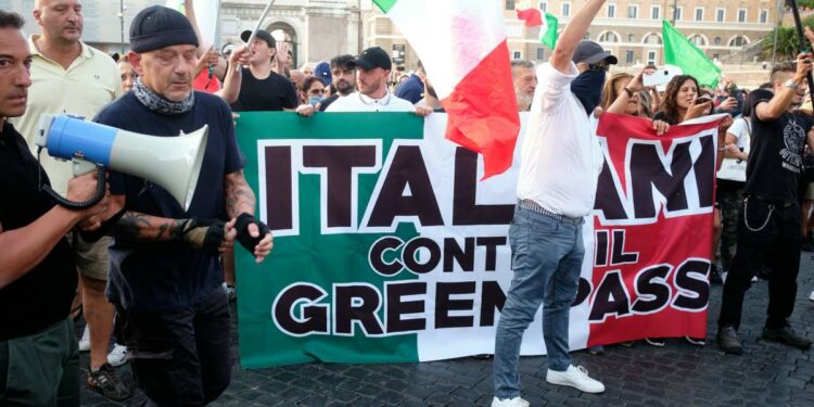 corteo no green pass