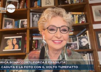 Enrica Bonaccorti a "Mattino Cinque"