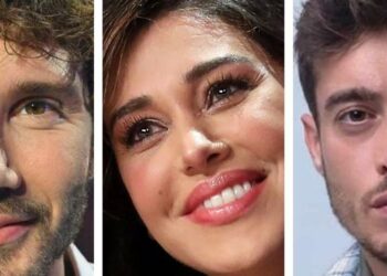 Stefano De Martino, Belen Rodriguez e Antonino Spinalbese
(Foto: web)